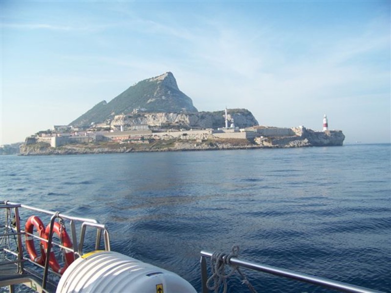 Vistas   desde el barco de Gibraltar durante los Cursos de Verano de Campo de   Gibraltar-Algeciras